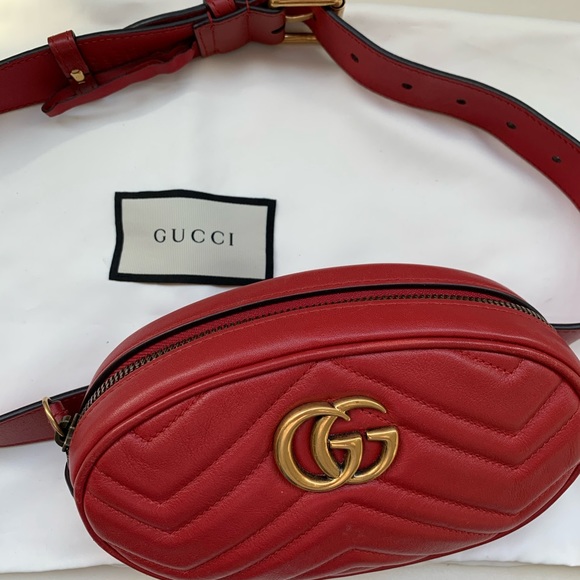 Gucci Handbags - Gucci Marmont small Matelasse leather belt bag